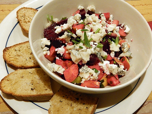The jewel-bright color and flavor of beets remain intact when you roast them, whereas boiling can leech both into the water. Learn to roast beets and make Roasted Beet and Cheese Salad.