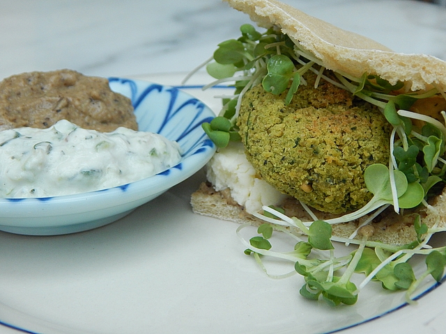 The trick to perfect home-made falafel is in the beans. Get Raw-Chickpea Falafel and Lemon–Tahini Sauce recipes at TwiceasTasty.com.