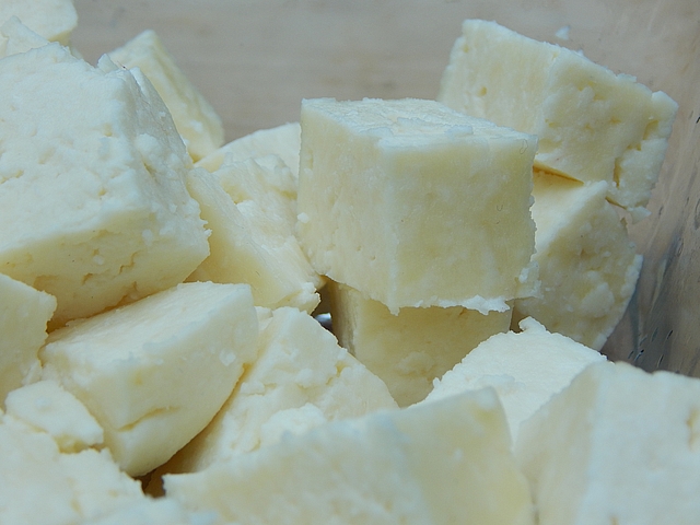 My freezer holds all sorts of vegetables ready to mix with homemade paneer for Paneer Tikka Masala. Learn to make cheese at TwiceasTasty.com.