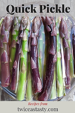 At some point, even I run out of ways to eat fresh asparagus. That’s when I turn to brine. Get pickling recipes at TwiceasTasty.com.