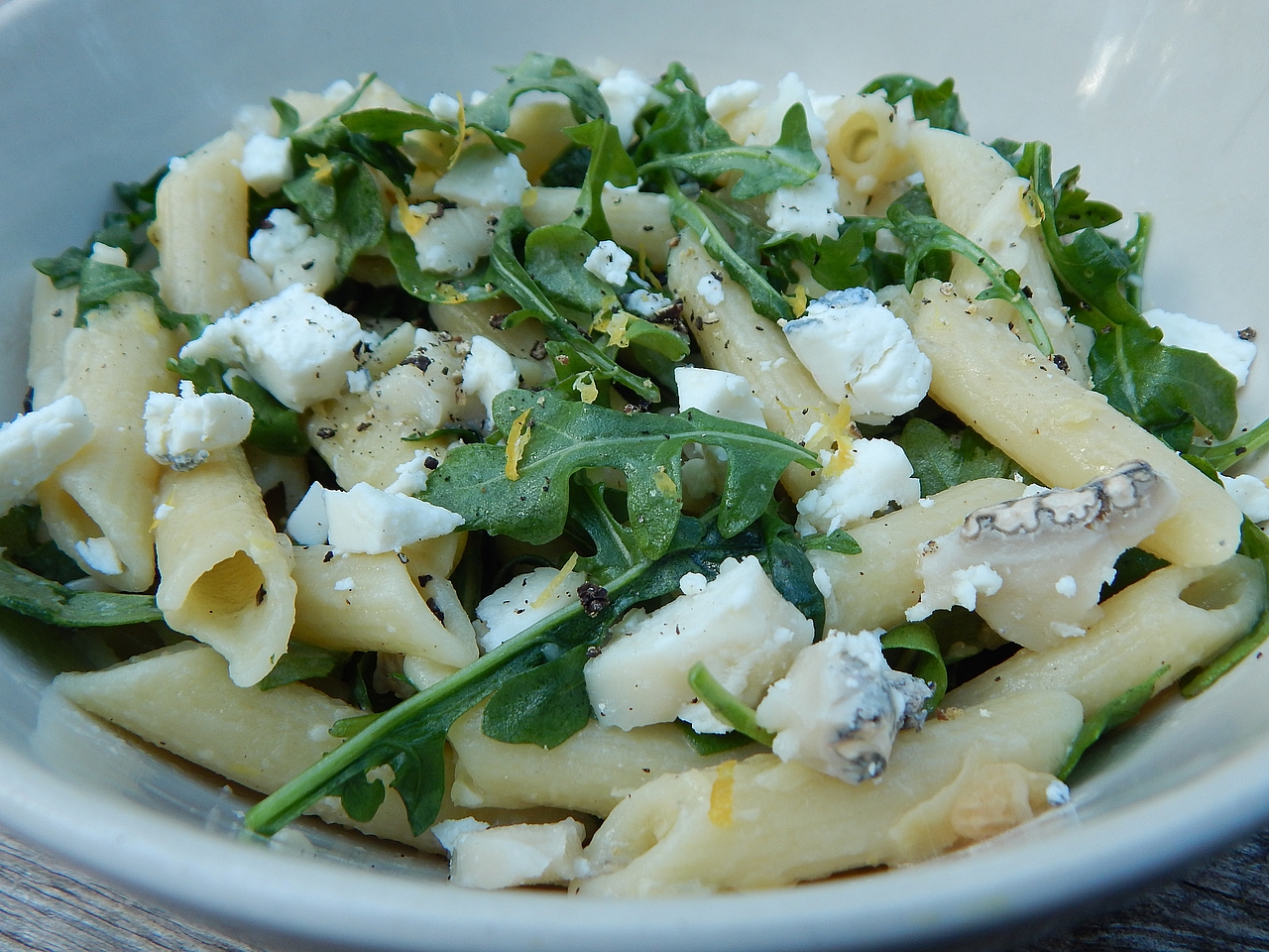 Cheesy Wilted Arugula Penne. Get the recipe at TwiceasTasty.com.