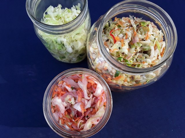 Preserving cabbage. Get the recipes in The Complete Guide to Pickling by Julie Laing.