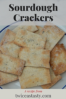 My master recipe lets you make cheese, wheat, herb, rye, and more. Get sourdough crackers recipes at TwiceasTasty.com.