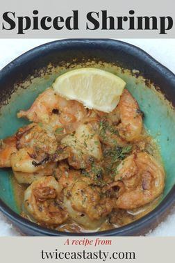 By changing the tang, two similarly spiced dishes taste completely different yet complement each other beautifully. Get spiced shrimp recipes at TwiceasTasty.com.