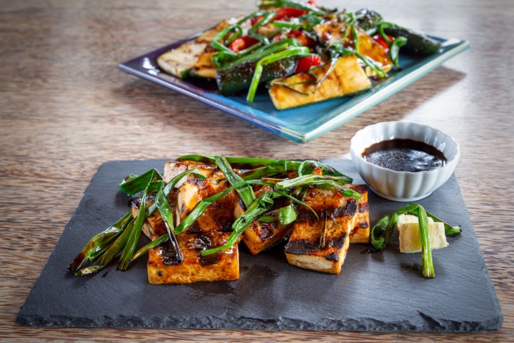 Grilled Tofu and Veggies. Learn more about the recipes in the ‘Ohana Grill Cookbook.