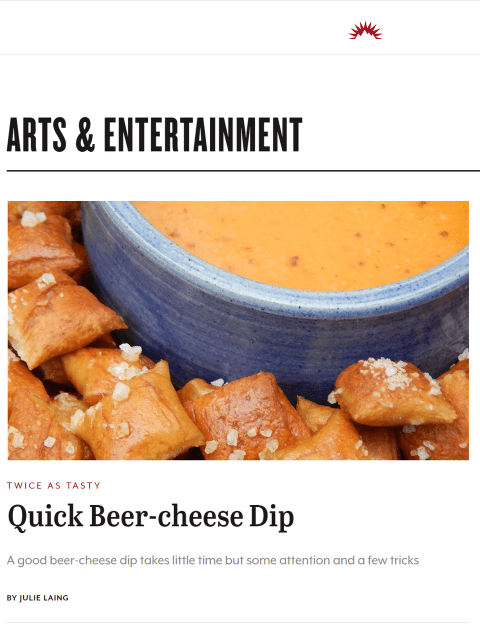 Beer–cheese dip is easy yet decadent, even with homemade ingredients. Learn more at TwiceasTasty.com.