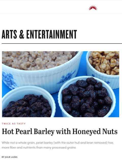 Sweet or savory, pearl barley keeps its texture when serving a crowd or leftovers. Learn more at TwiceasTasty.com.