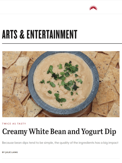 A stellar bean dip relies on quality ingredients like homemade yogurt. Learn more at TwiceasTasty.com.