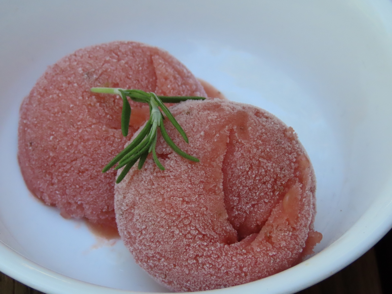 Rhubarb-Rosemary Sorbet Get the recipe at TwiceasTasty.com.