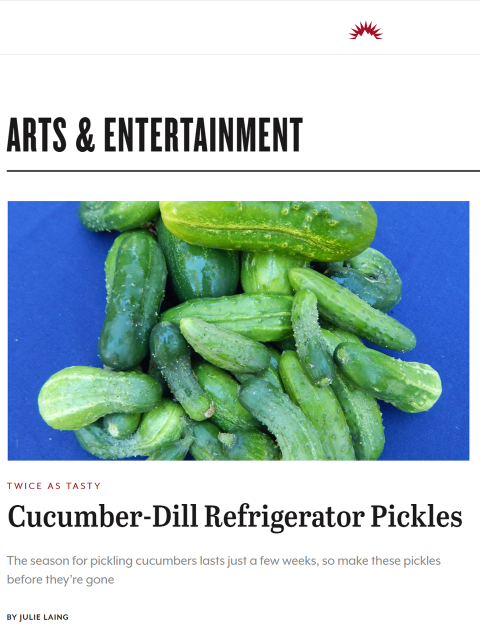 Fridge pickles can capture the classic, cucumber-and-dill flavor and crispness without the hassle of canning. Learn more at TwiceasTasty.com.