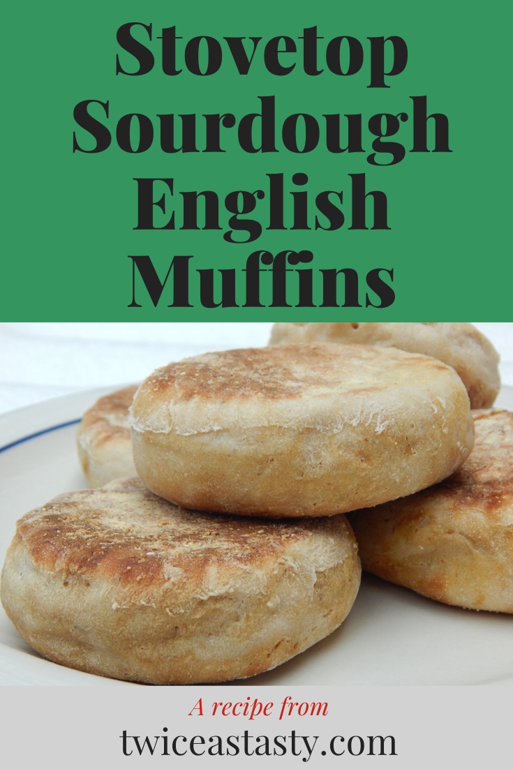 After long ignoring my sourdough English muffin recipe, I am now baking a new batch every time we polished off the last one. Get sourdough recipes at TwiceasTasty.com.