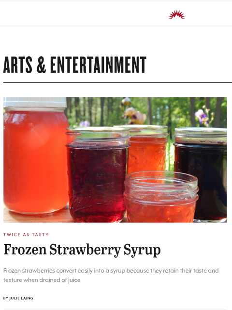 Take just one bag of fruit from the freezer and turn it into a jar of syrup for the fridge. Learn more at TwiceasTasty.com.