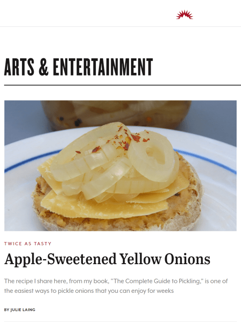 When pickling, red onions are just as readily available as yellow ones for colorful combinations. Learn more at TwiceasTasty.com.