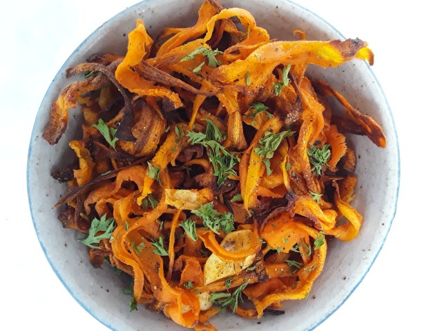 I make roasted-veg bowls to use up long-held homegrown vegetables, but the ingredients are easily attainable and affordable in grocery stores. Learn more at TwiceasTasty.com.