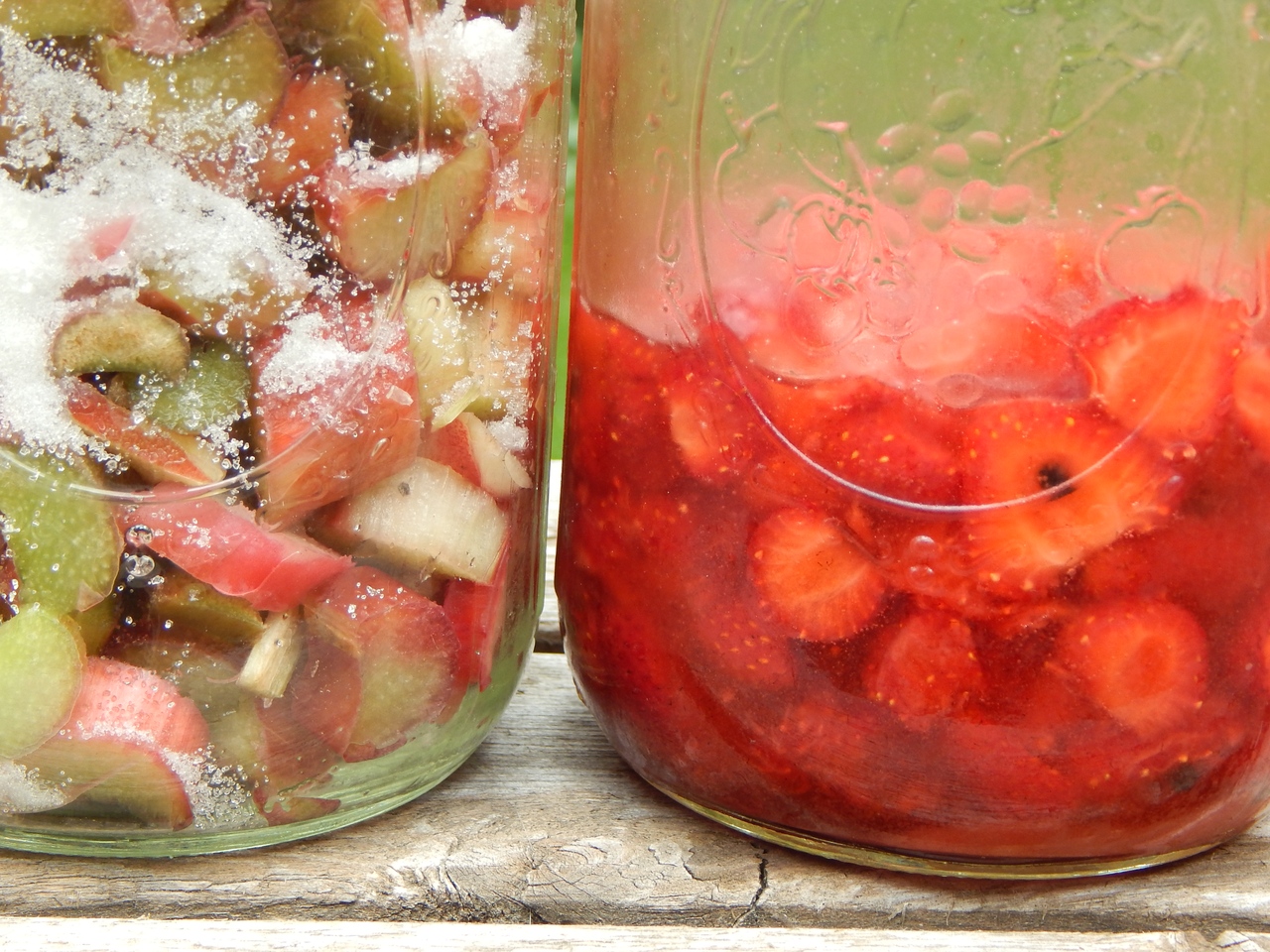 Strawberry-Rhubarb Shrub. Get the recipe at TwiceasTasty.com.