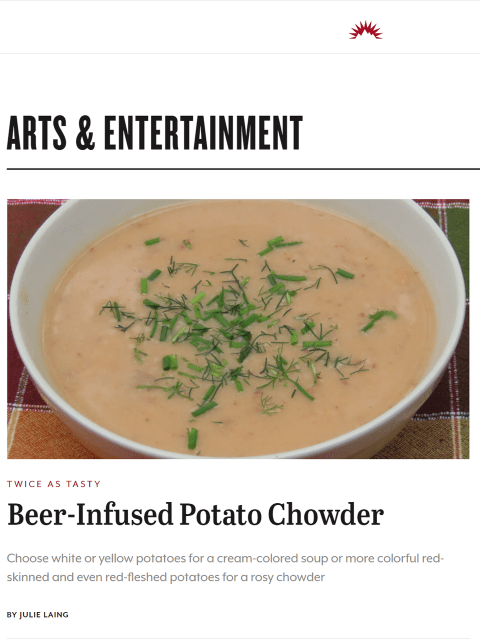 Colorful potatoes look pretty when chopped, but expect their bright tones to alter mashed and blended dishes. Learn more at TwiceasTasty.com.