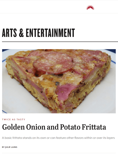 Visualize frittata as a crustless quiche or open-face omelet that relies on a few core ingredients but can be filled with an array of flavors. Learn more at TwiceasTasty.com.