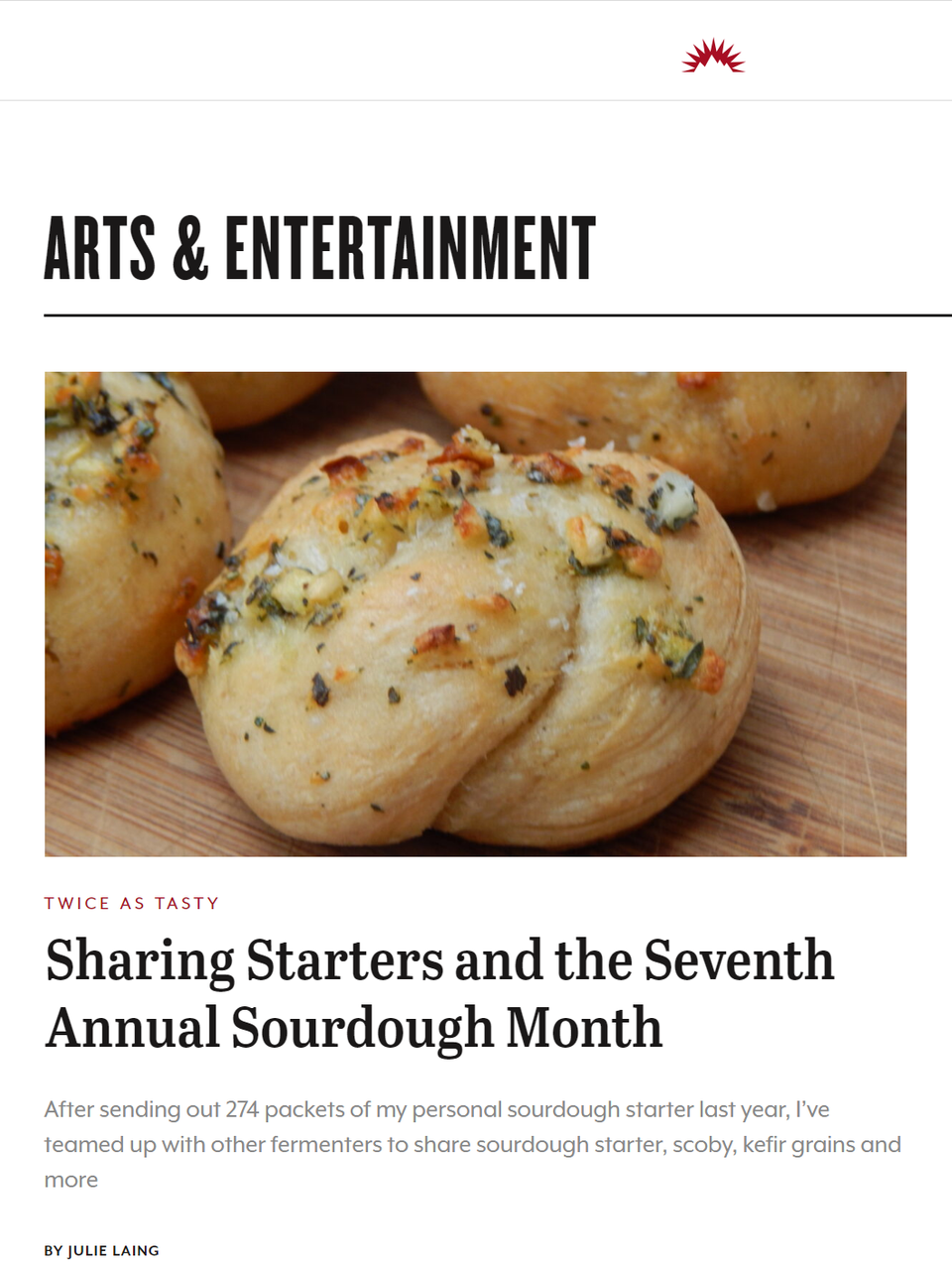 I’ve teamed up with other fermenters to share sourdough starter, scoby, kefir grains, and more. Learn more at TwiceasTasty.com.