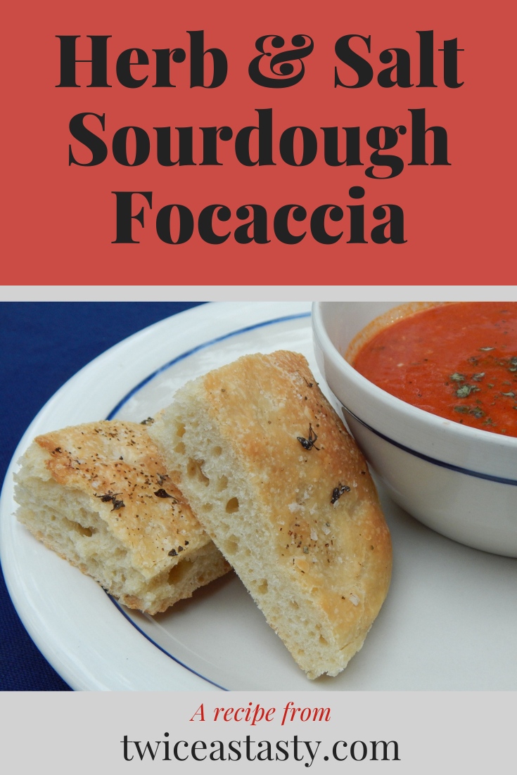 A desire for hot-from-the-oven bread tops my reasons for making sourdough focaccia. Learn more at TwiceasTasty.com.