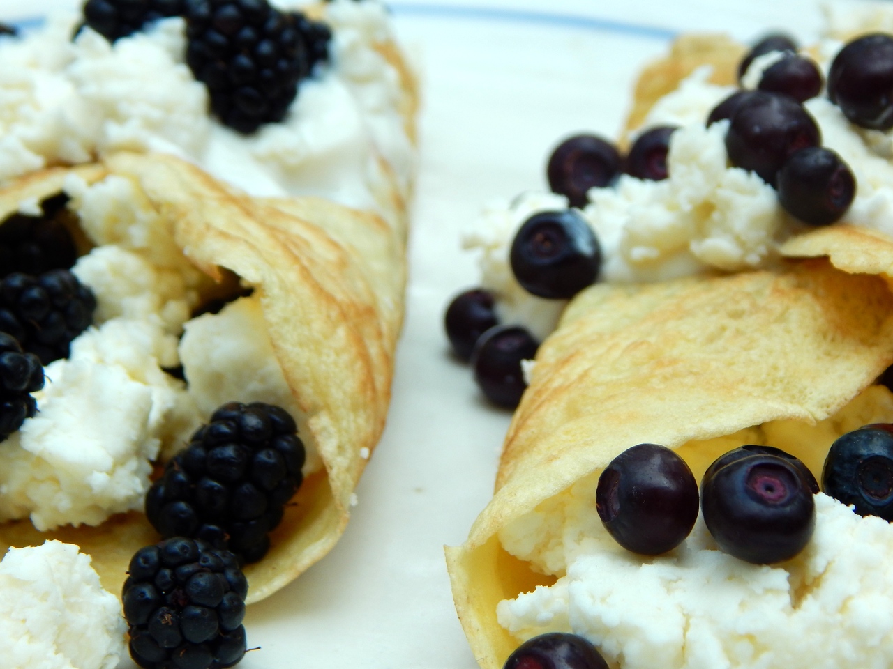 Huckleberry and Cheese Crepes. Get the recipe at TwiceasTasty.com.