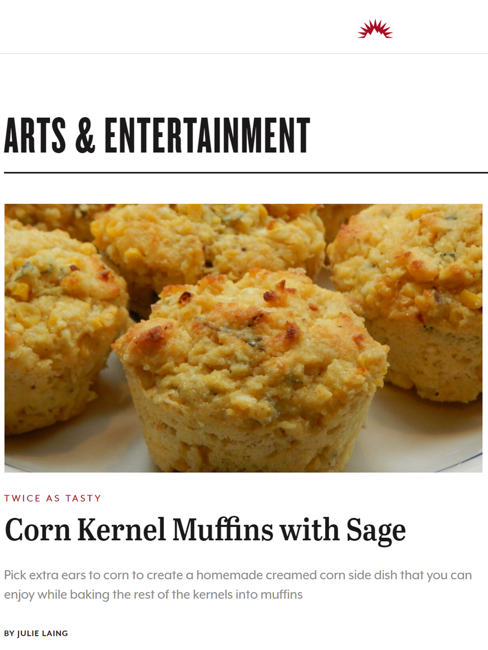 This corn muffin recipe sneaks homemade creamed corn into the batter for far more texture and flavor than a simple pan of cornbread. Learn more at TwiceasTasty.com.