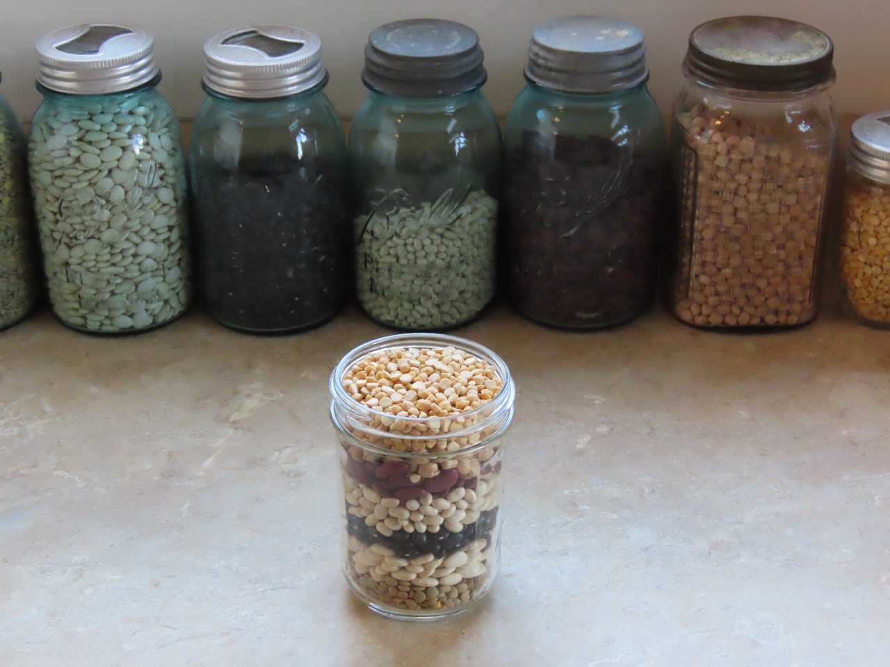 Mason Jar Gifts: Mixed-Bean Soup. Get the recipe at TwiceasTasty.com.