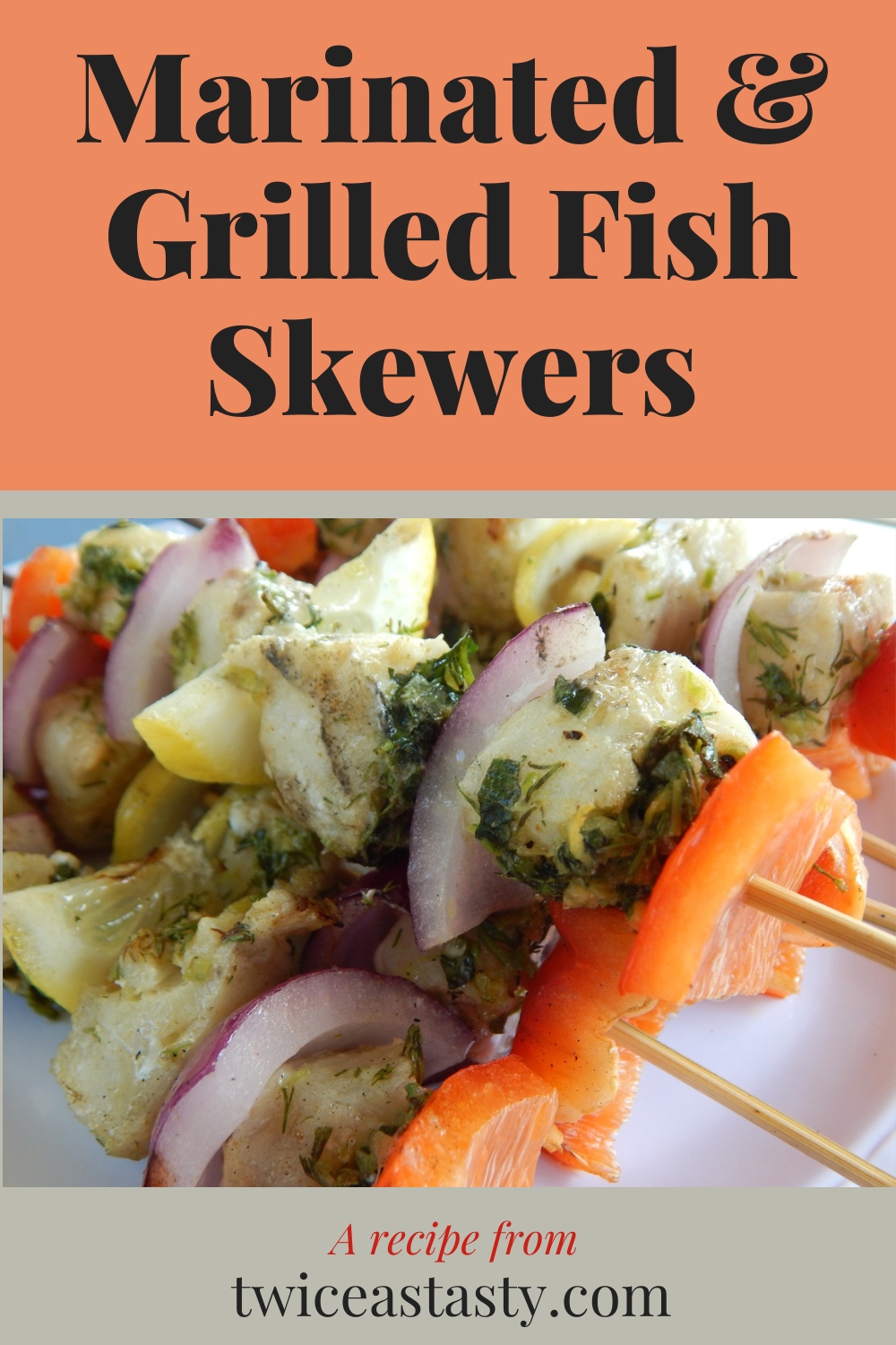 Finfish works well on skewers as long as you choose a cut of a firm, meaty species that’s thick enough to cube and thread. Get grilling recipes at TwiceasTasty.com.