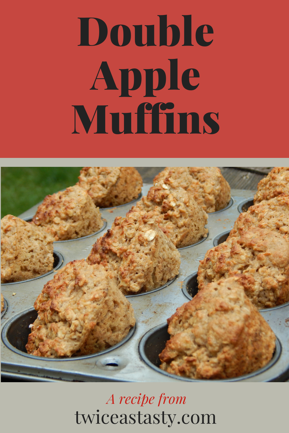 Swapping in homemade applesauce for some of the fat works well with many muffins and quick breads but particularly when you’re already featuring apples. Get muffin recipes at TwiceasTasty.com.