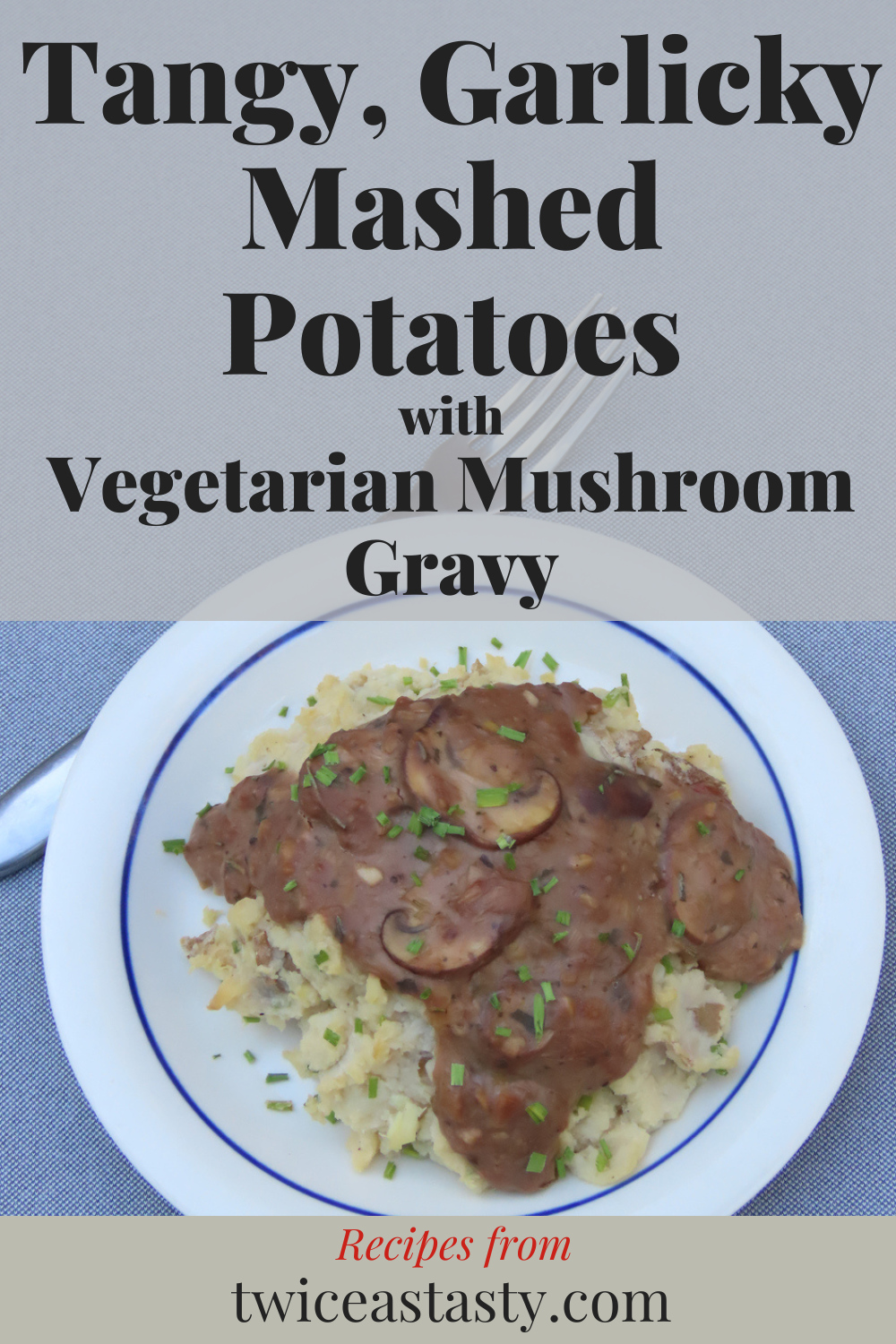 Although still a starchy side dish, potatoes taste lighter when mashed with vinegar instead of cream and can be easily altered for vegans. Get holiday recipes at TwiceasTasty.com.