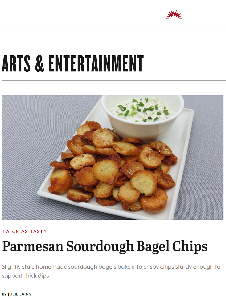 After a disappointing snack of store-bought bagel chips, I had to turn some of my next sourdough bagel batch into a homemade version. Learn more at TwiceasTasty.com.