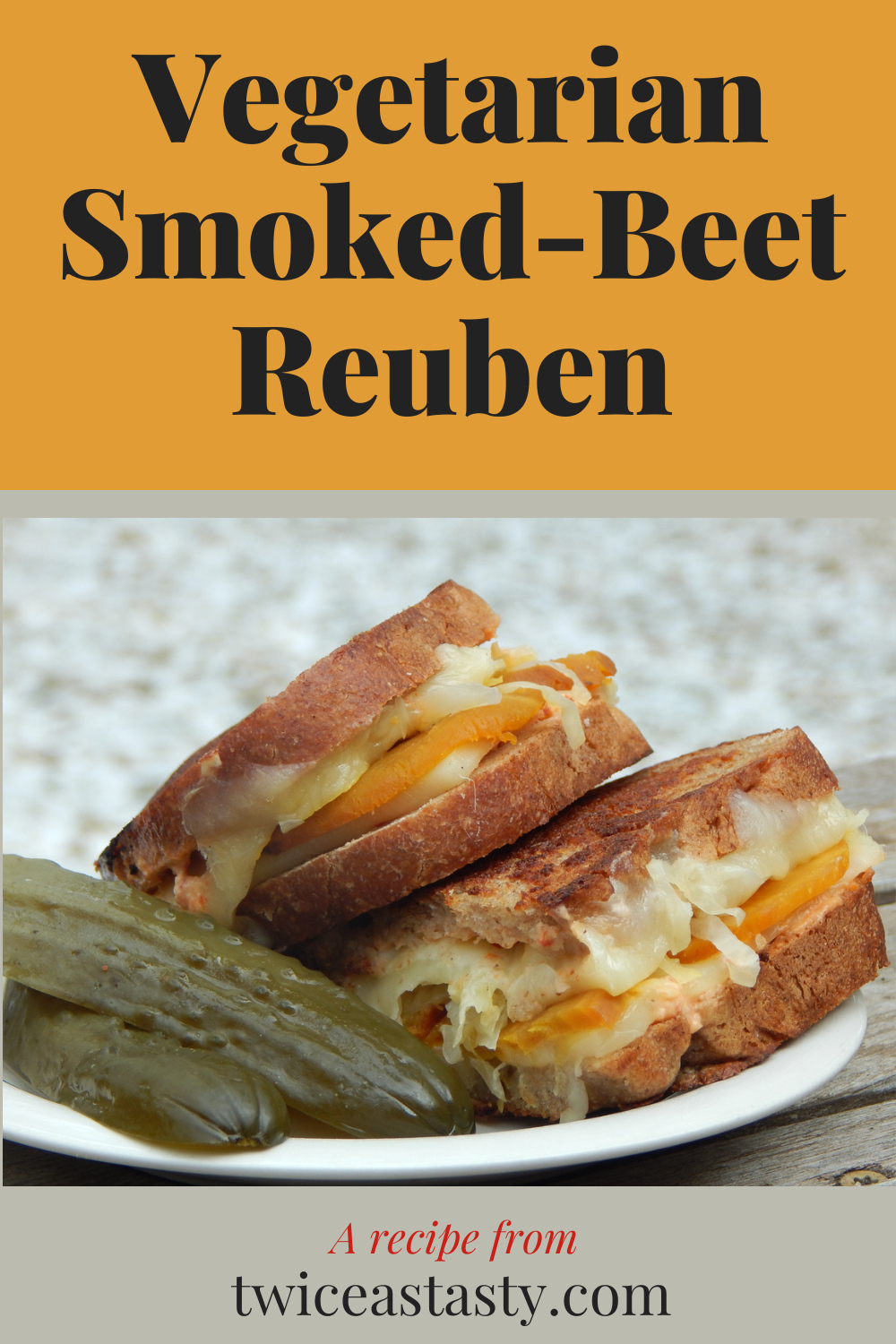 With smoked beets standing in for corned beef, this Reuben retains its classic layers of earthy rye bread, zesty dressing, puckery sauerkraut, and nutty cheese. Get sandwich filling recipes at TwiceasTasty.com.