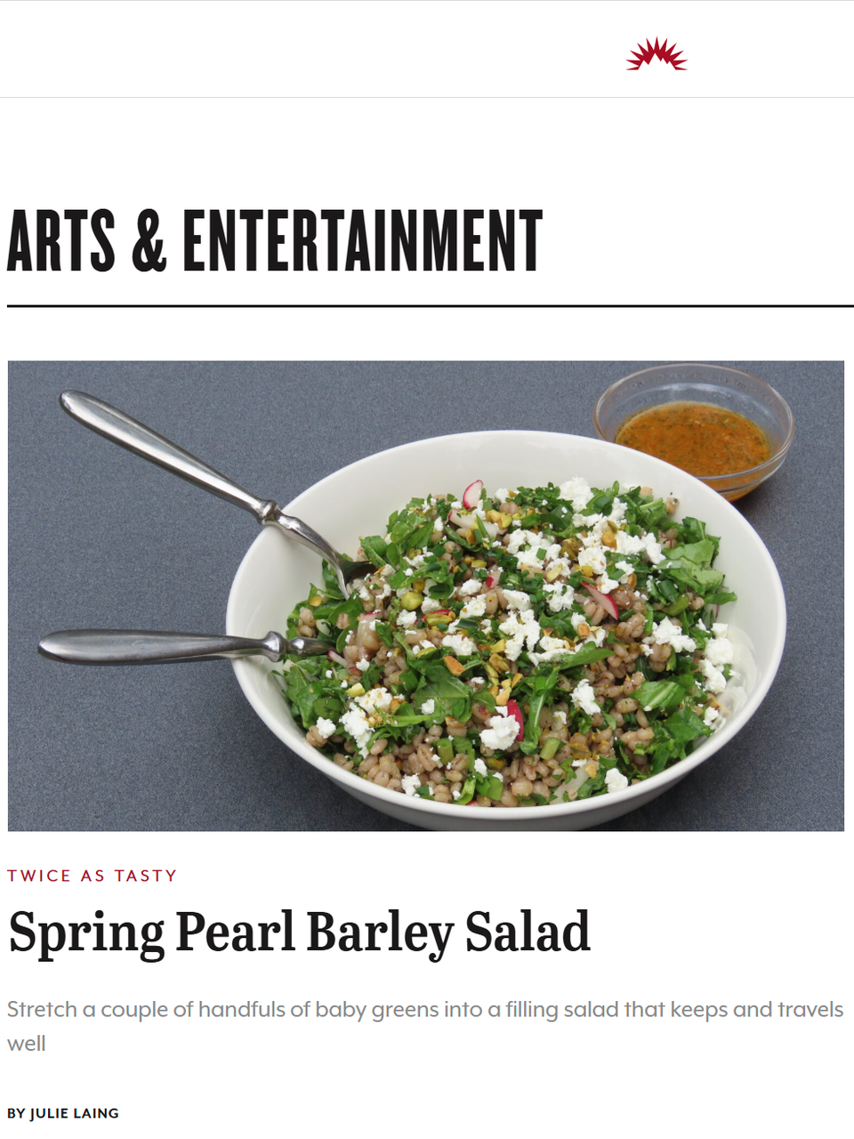 Cook a double batch of pearl barley, bulgur, potatoes, or beans to use in a hot meal and then fold the rest into fresh lunch salads throughout the week. Learn more at TwiceasTasty.com.