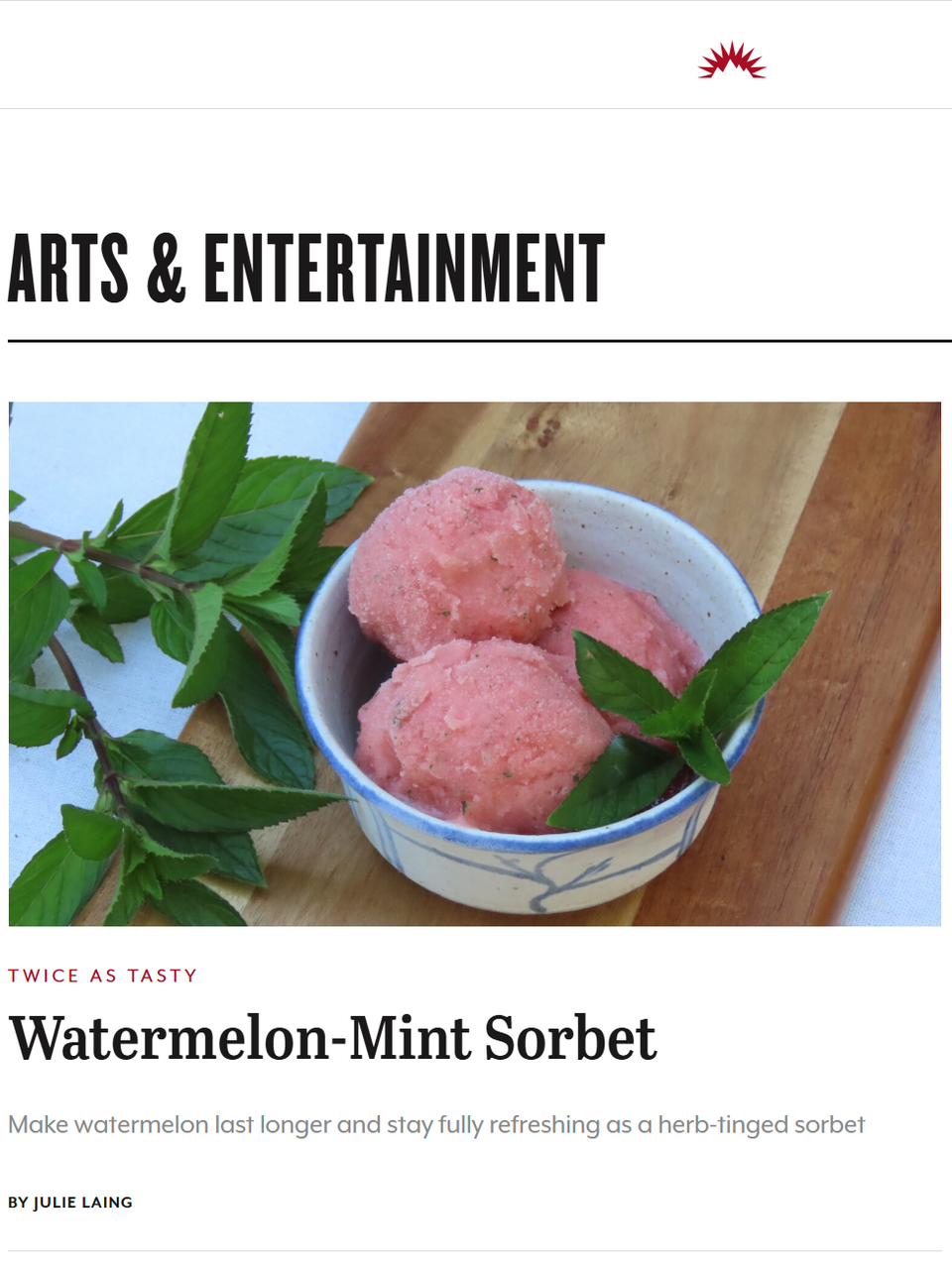 Because watermelon stops ripening the moment it’s harvested, I try to use it the day I buy it—and to use every bit I can. Learn more at TwiceasTasty.com.