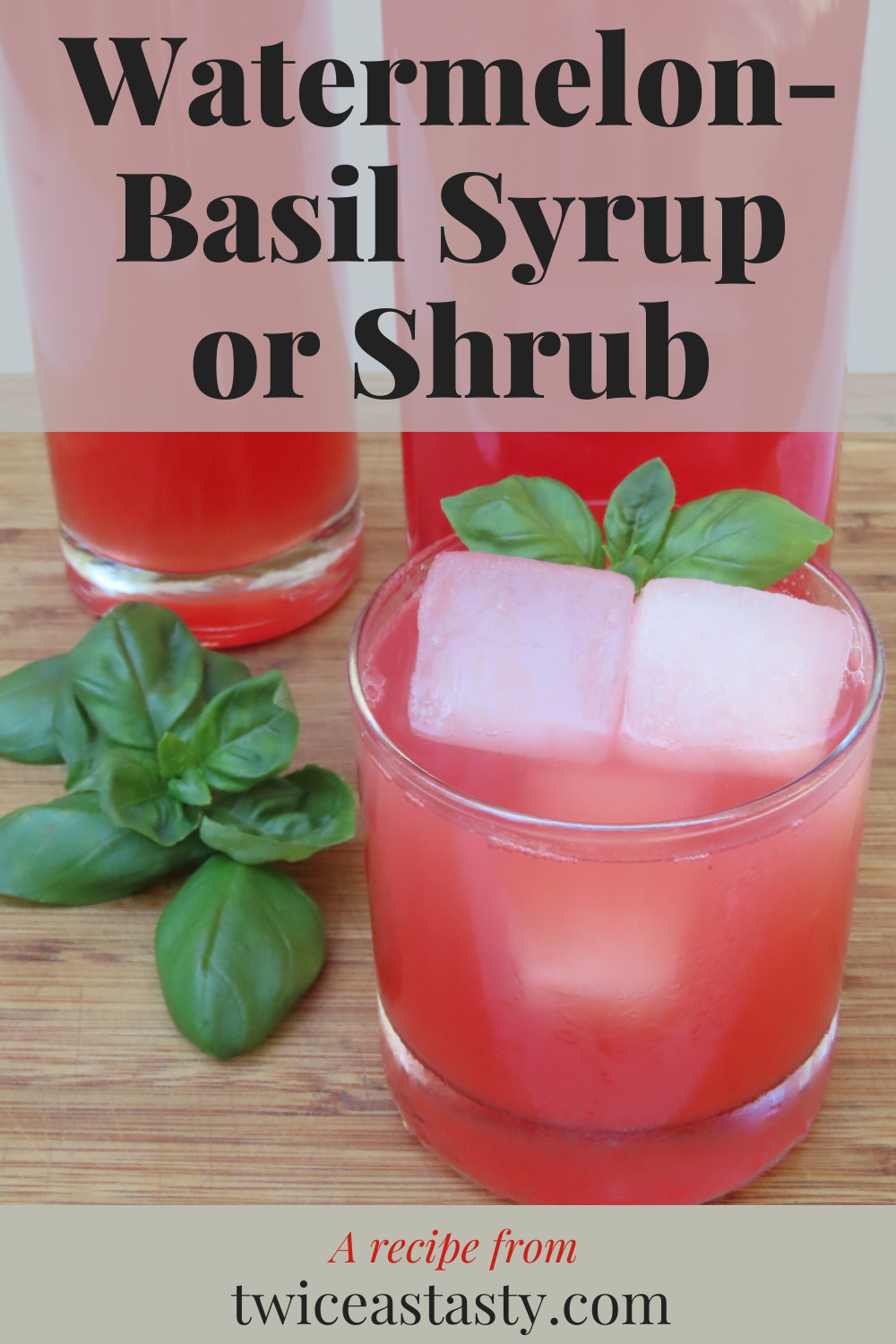 Of all the homemade beverages I make, watermelon shrub and syrup have some of the freshest flavor because the juice is never heated. Get syrup and shrub recipes at TwiceasTasty.com.