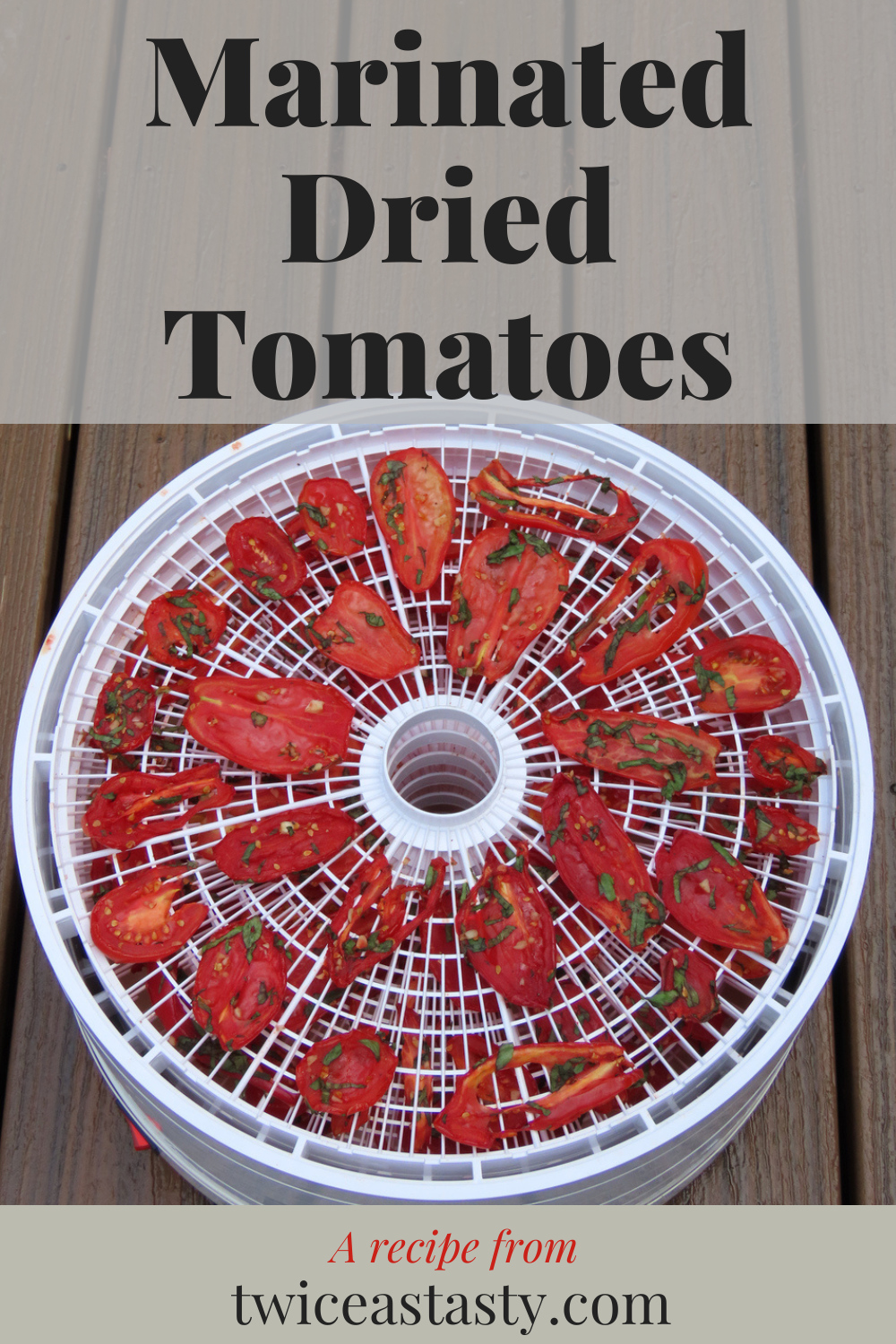 Dehydrated tomatoes feature in my dehydration workshops and in my upcoming Fine Dining: Front Country class at FVCC. Get dehydration recipes at TwiceasTasty.com.