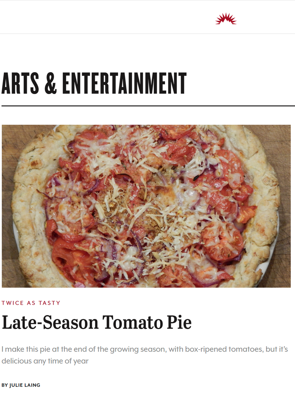 Juicy tomatoes seem like a soggy choice for a savory pie, but they work beautifully if you treat them right. Learn more at TwiceasTasty.com.