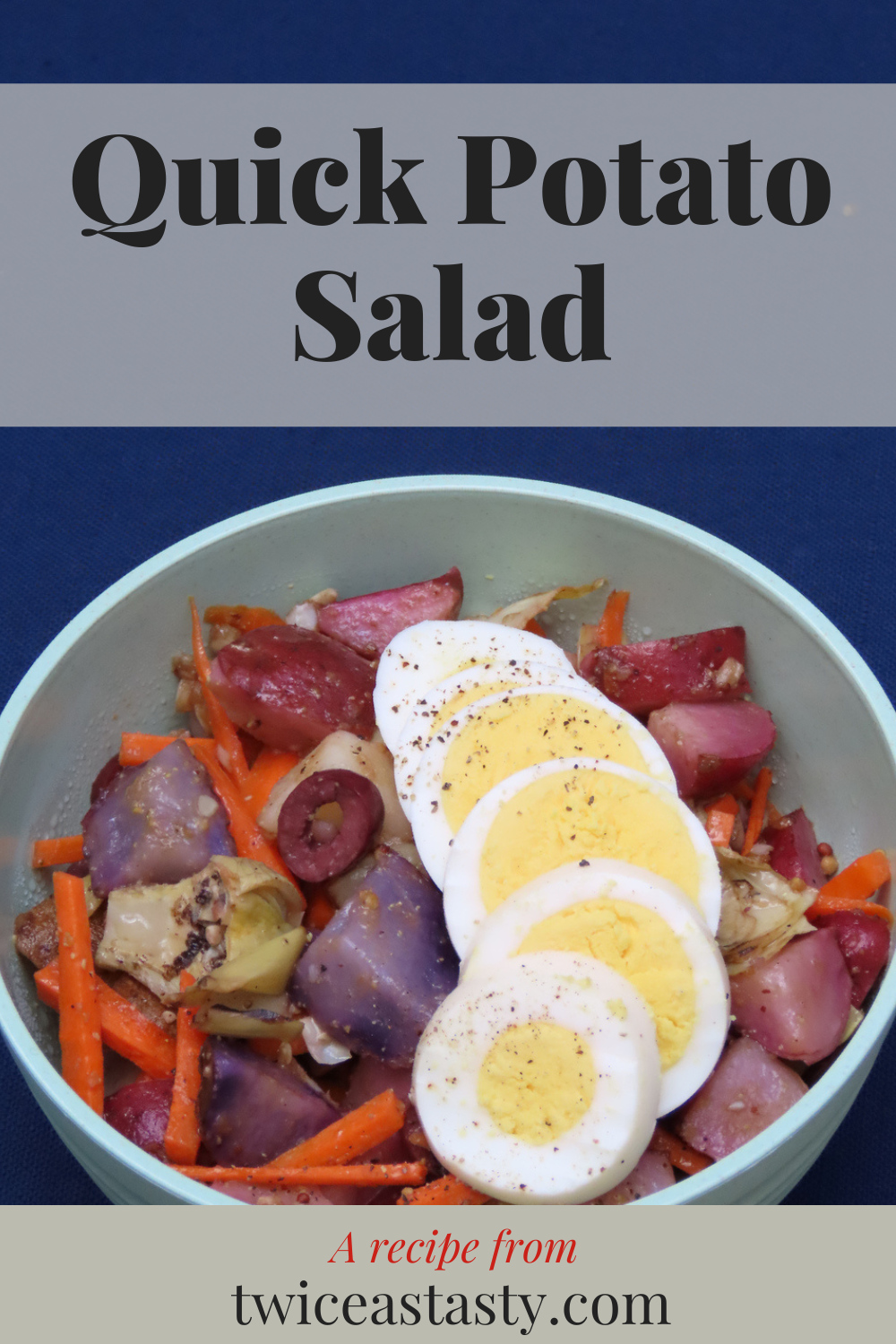 A potato salad that that stands out for its ease and speed is a staple of my personal boating meals and my camping-meal workshops. Get one-prep, two-meal recipes at TwiceasTasty.com.